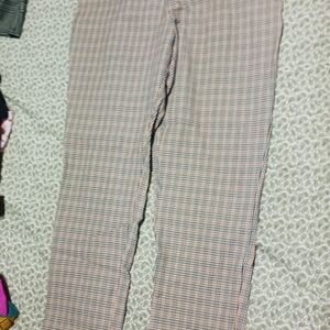 a new day Plaid Pantsuit in Pink and Black